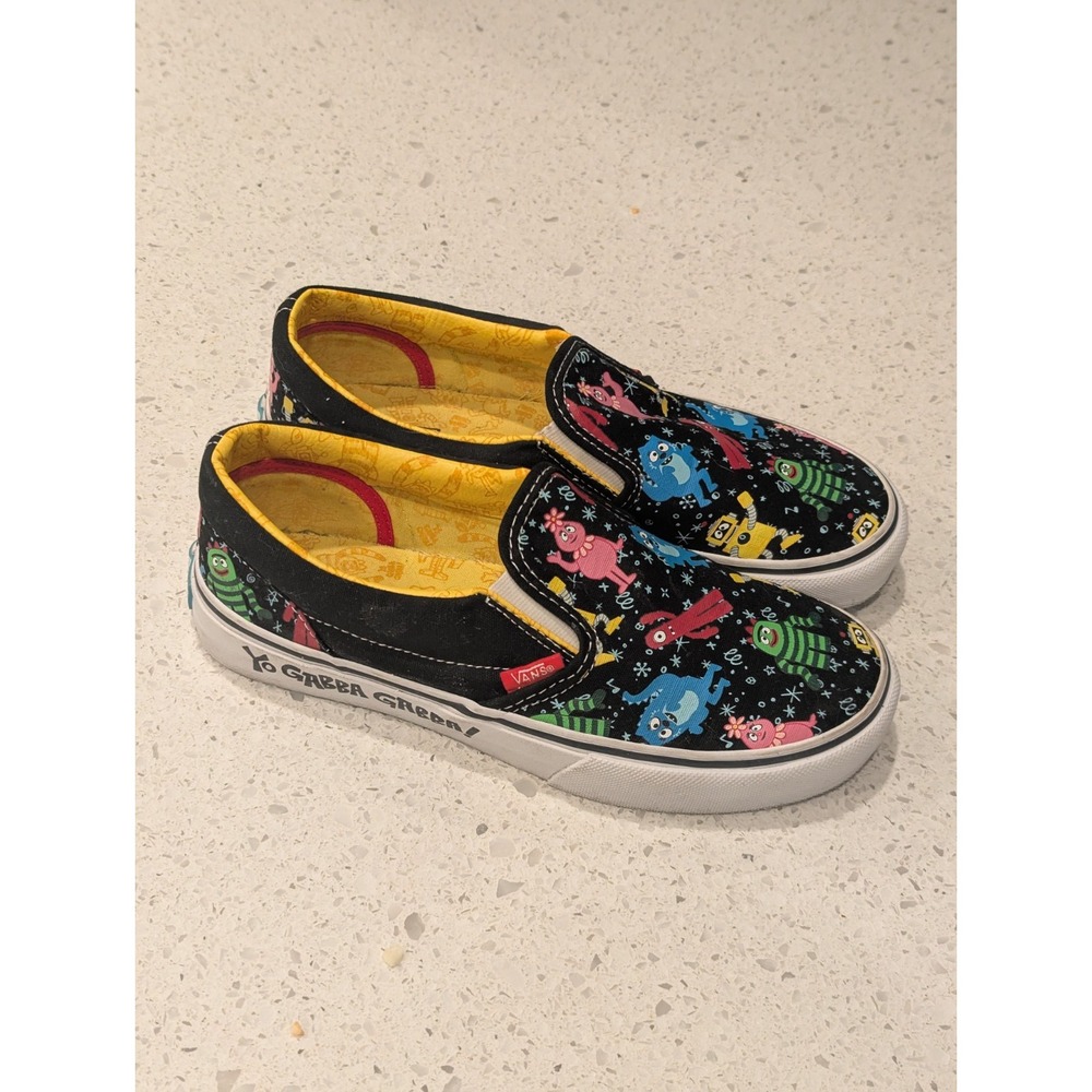 RARE Yo Gabba Gabba Vans Kids Shoes Unisex Size 3.5 Excellent Condition Slip On
